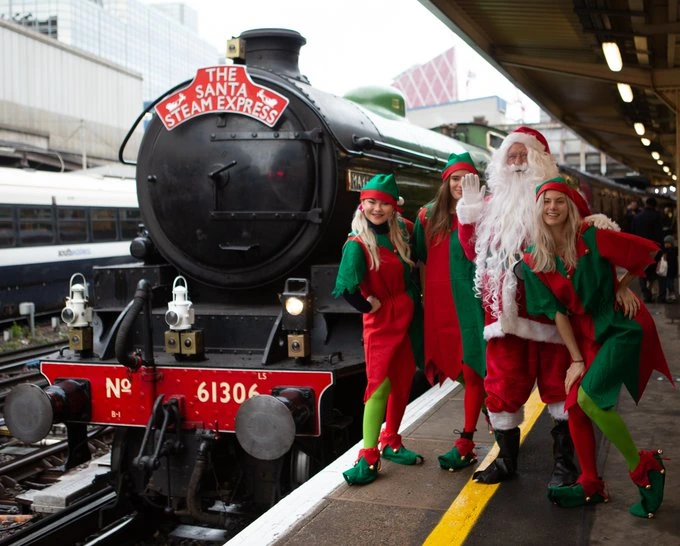Santa with train