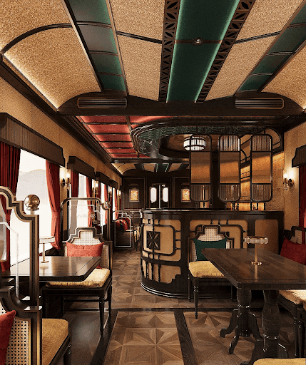 indochine style train sjourney bar