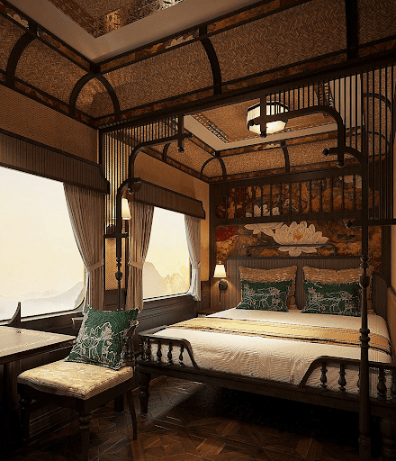 indochine style train sjourney bed