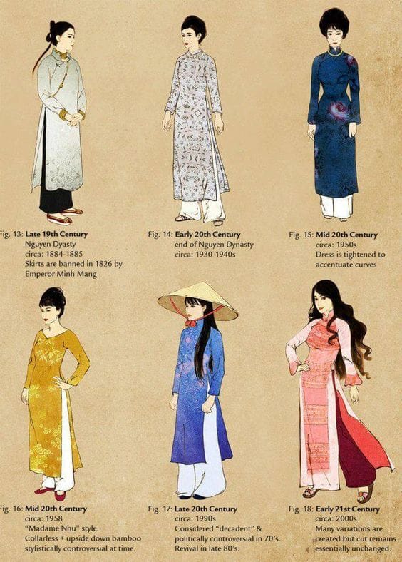 traditional vietnamese dress ao dai throughout history
